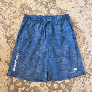 Abercrombie Blue Camo Athletic Shorts